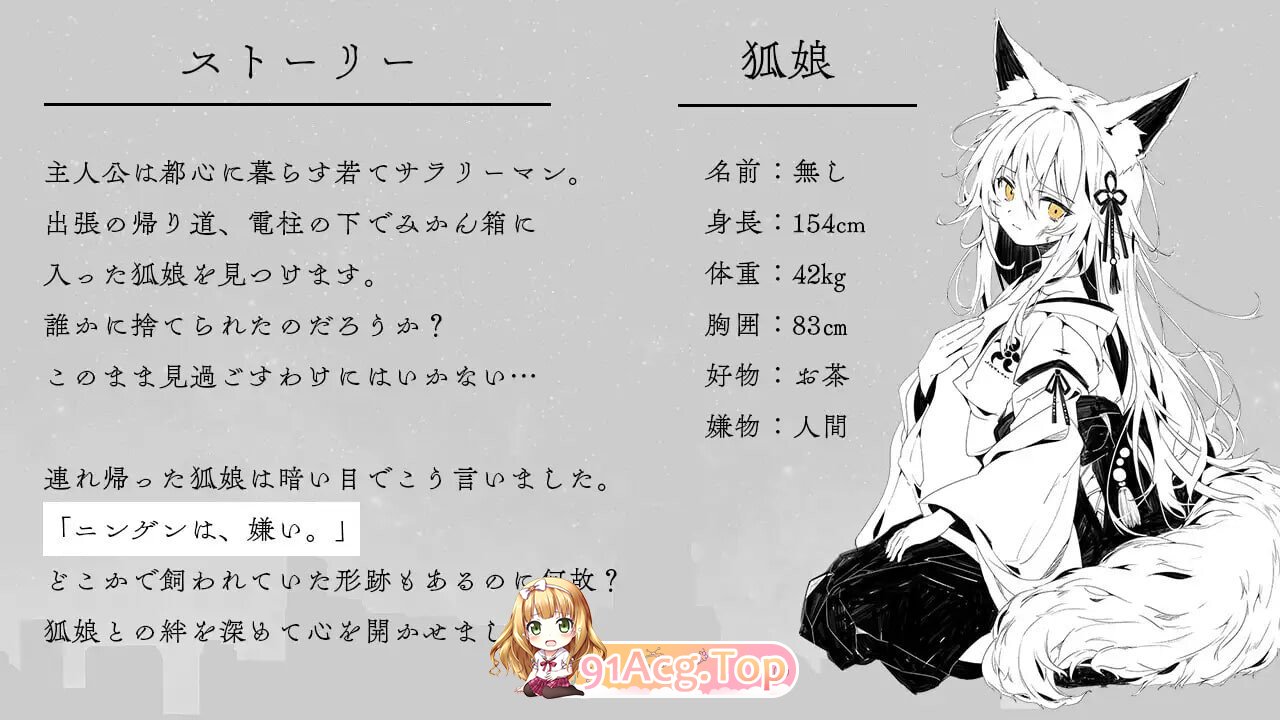 捡到的狐娘逐渐亲近的夜晚 拾った狐娘が少しずつ懐いてくる夜 PC端 汉化版 预览图