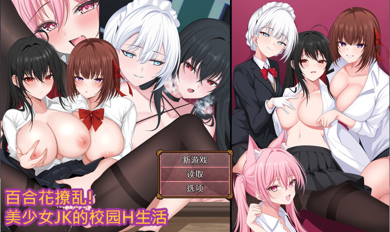 百合花撩乱！美少女JK的校园互动生活 DL官中版-附存档 PC端 预览图