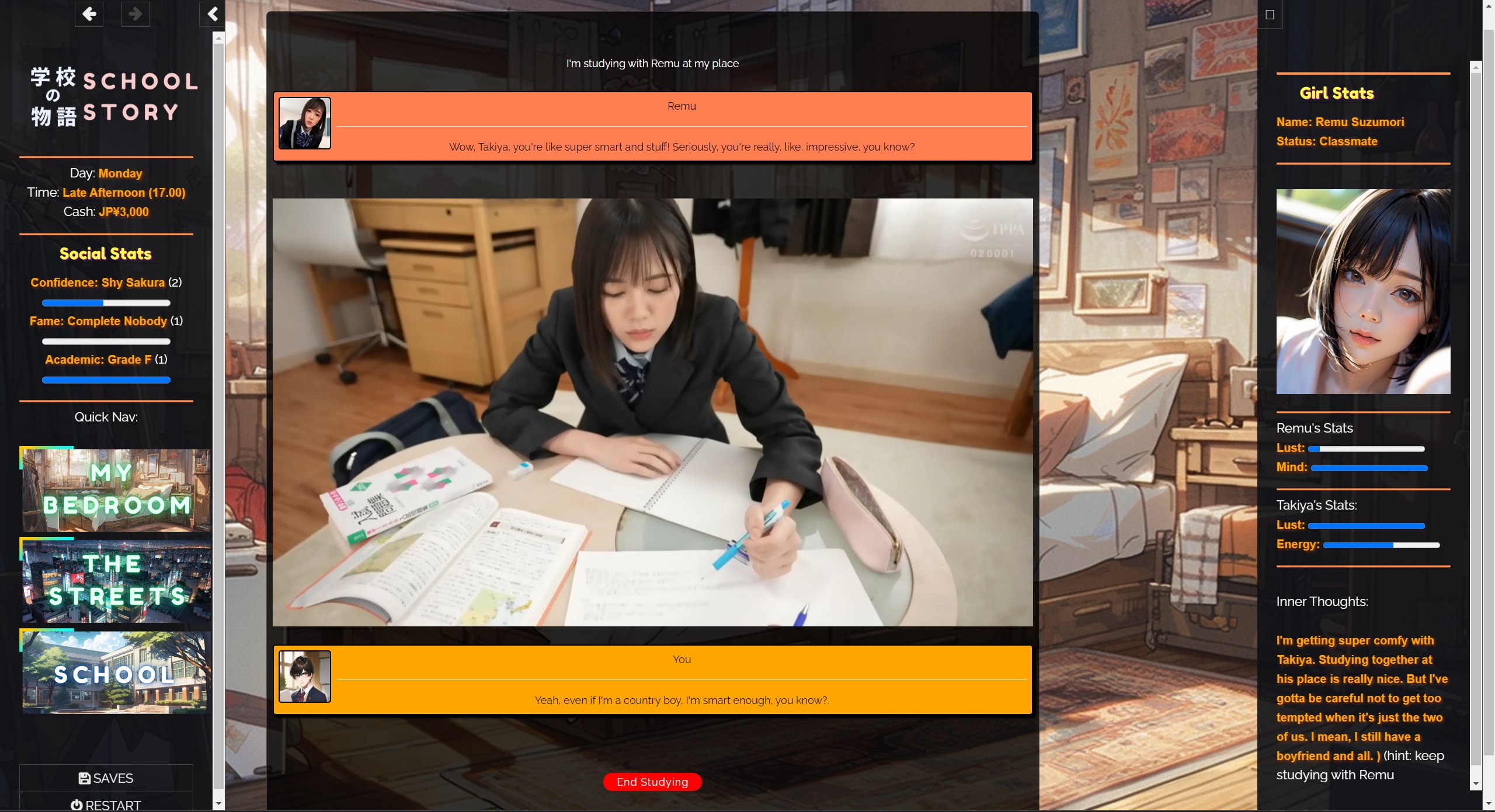 学校の物语 Gakko No Monogatari V0.27 浏览器汉化 PC端 汉化版 预览图
