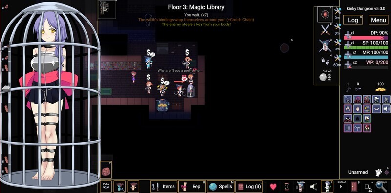 更新[佳作SLG/沙盒/触手/拘束捆绑] 变态地牢 Kinky Dungeon Ver5.5.0 官方中文版 v5.4.78 PC端 官中版 预览图