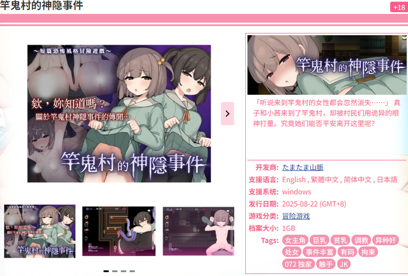 竿鬼村的神秘失踪传闻（竿鬼村の神隠し）V1.0 PC端 官中版 预览图