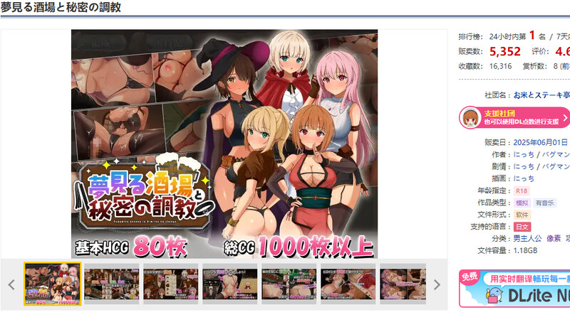 梦幻酒馆与秘密养成（夢見る酒場と秘密の养成记录）V1.0 PC端 AI汉化版 预览图