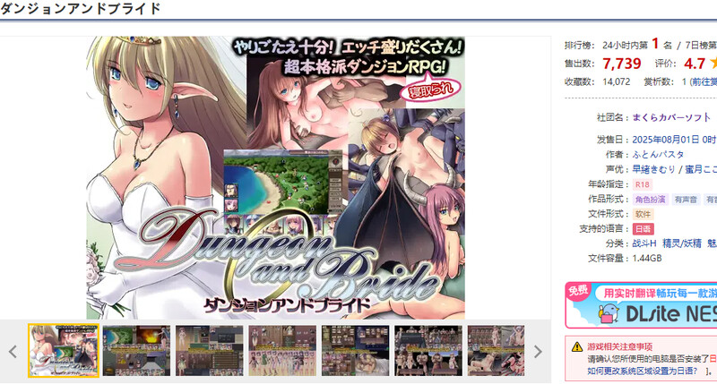 地下城与新娘（ダンジョンアンドブライド）V1.35 PC端 AI汉化版 预览图